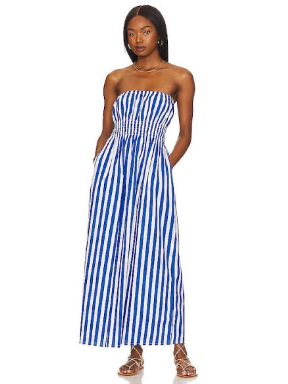 Faithful the Brand NWT Le Bon Sleeveless Blue White Mini Dress S (6)